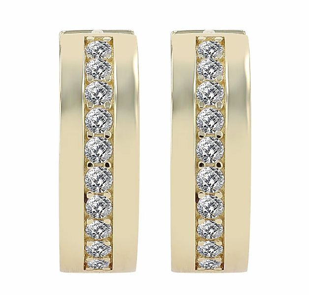 Adelia´s Klappcreolen "Damen Ohrringe – Klappcreole aus 333 Gold mit Zirkon günstig online kaufen
