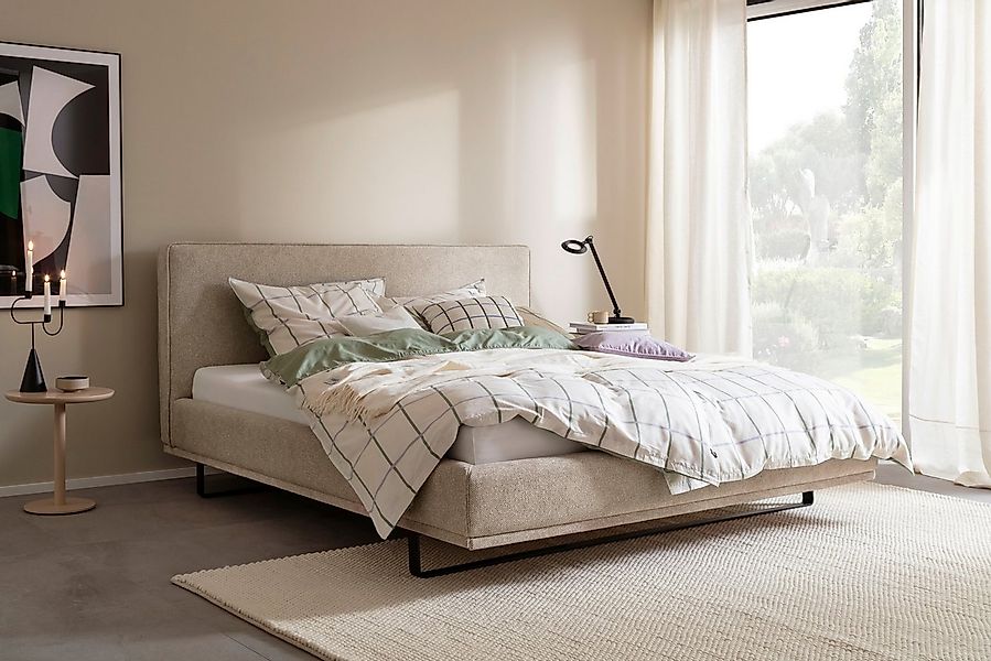 SCHÖNER WOHNEN-Kollektion Polsterbett COMO in der Breite 180cm, mit schwarz günstig online kaufen