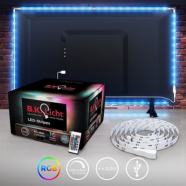 B.K.Licht LED-Streifen, LED TV Hintergrundbeleuchtung Backlight günstig online kaufen