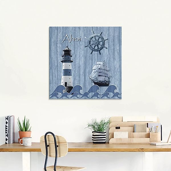 Artland Glasbild "Ahoi im maritimen Blau", Küste, (1 St.), in verschiedenen günstig online kaufen