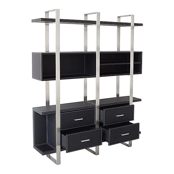 Jet-Line Aktenschrank/Regal  Brindisi in Schwarz  Bezogen mit Kunstleder 15 günstig online kaufen