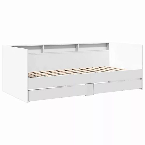 vidaXL Bett Tagesbett mit Schubladen Weiß 90x200 cm Holzwerkstoff günstig online kaufen