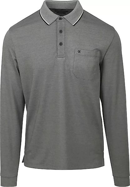 Casa Moda Long Sleeve Poloshirt Grau - Größe L günstig online kaufen
