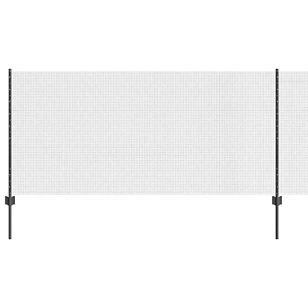 vidaXL Zaun mit Pfosten Grau 1 x 100 m Stahl und PVC 3336662 günstig online kaufen