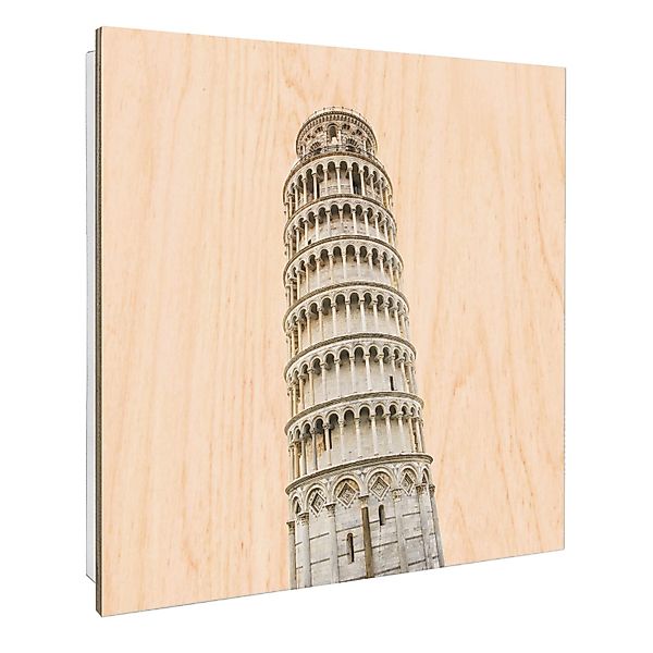 Banjado Schlüsselkasten mit Holzfront 30x30cm Weiß Scharnier Links 50 Haken günstig online kaufen