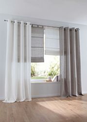 Kutti Raffrollo "Metis Leinen" mit Schlaufen freihängend einfarbig, blickdi günstig online kaufen