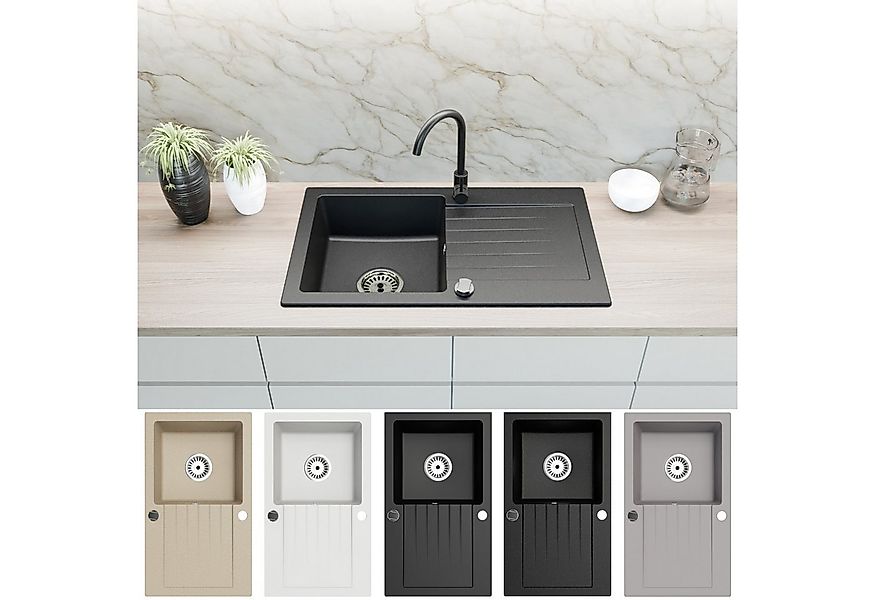 Faizee Möbel Granitspüle Granitspüle Küchenspüle Granit Siphon Einbauspüle günstig online kaufen