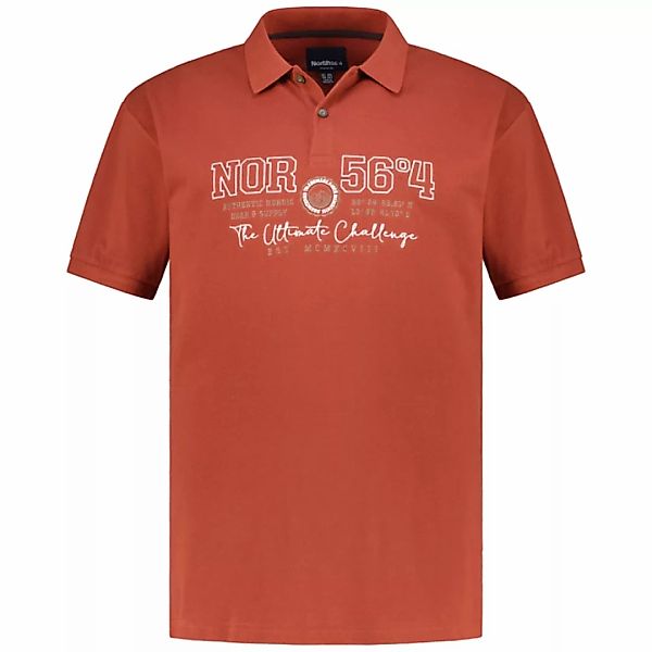 north 56 4 Poloshirt Poloshirt von North 56°4 in Herren-Übergrößen, rost günstig online kaufen