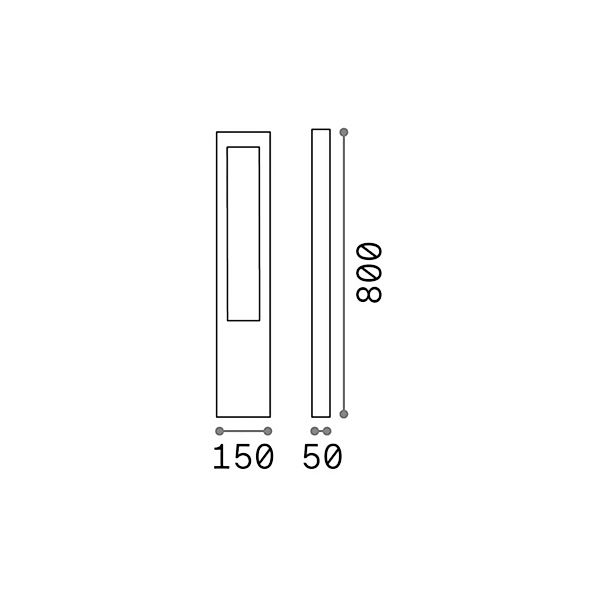 Ideal Lux Wegeleuchte Vega, braun, Aluminium, Höhe 80 cm günstig online kaufen