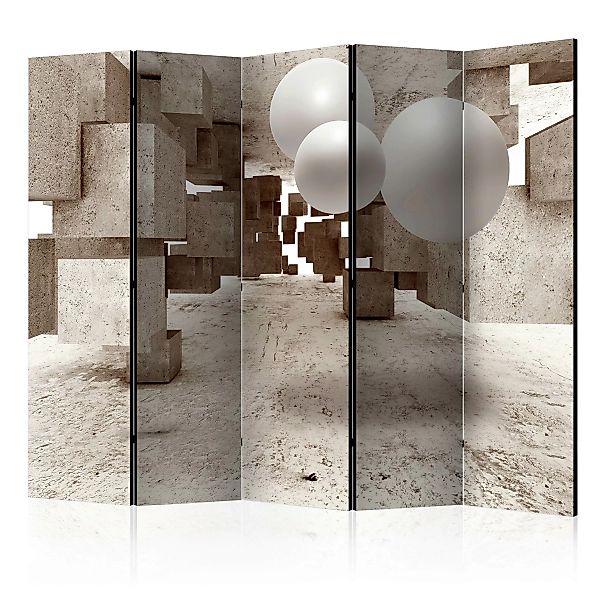 5-teiliges Paravent - Concrete Maze Ii [room Dividers] günstig online kaufen