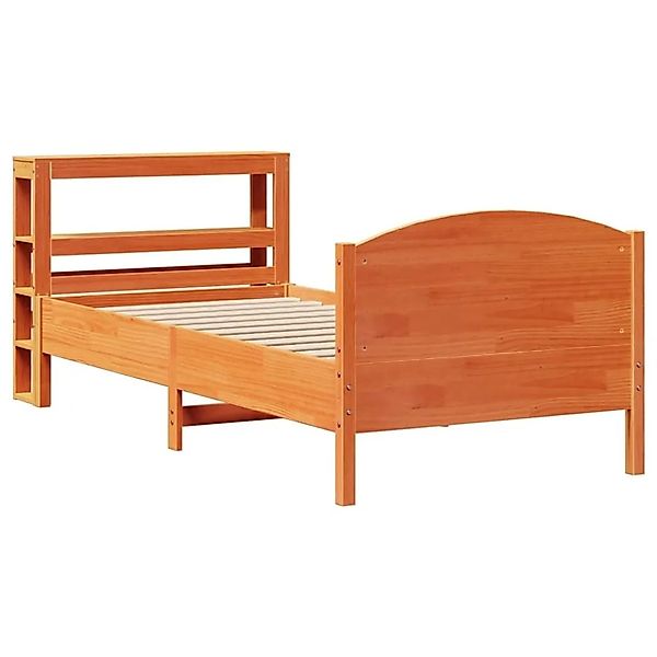 vidaXL Massivholzbett ohne Matratze Wachsbraun 100x200 Kiefernholz 3306242 günstig online kaufen