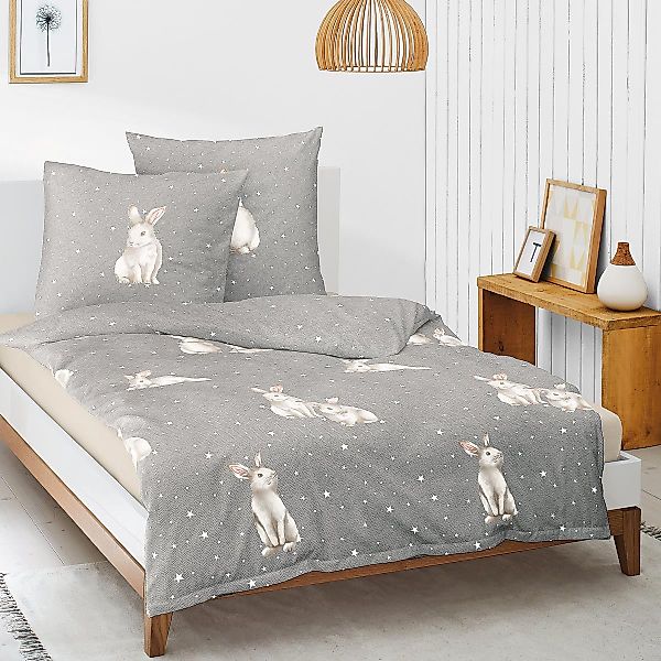 Irisette Bettwäsche Irisette Biber Bettwäsche Dublin 8026-11 Hase Schneehas günstig online kaufen