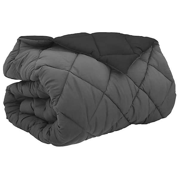 vidaXL Winterbettdecke Schwarz und Anthrazit 220 x 240 cm Mikrofaser 420257 günstig online kaufen