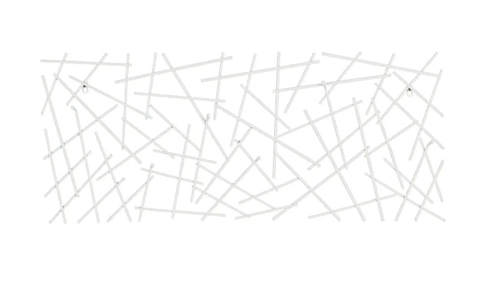 Garderobenpaneel  Mikado ¦ weiß ¦ Metall ¦ Maße (cm): B: 100 H: 40 T: 5.0 G günstig online kaufen