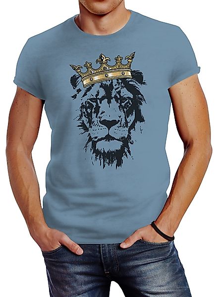 Neverless Print-Shirt Herren T-Shirt König der günstig online kaufen
