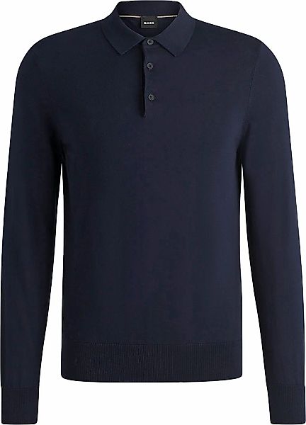 BOSS Gemello Long Sleeve Polo Navy - Größe L günstig online kaufen