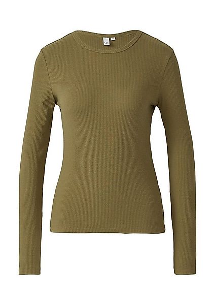 QS Langarmshirt T-Shirt Geripptes Longsleeve günstig online kaufen