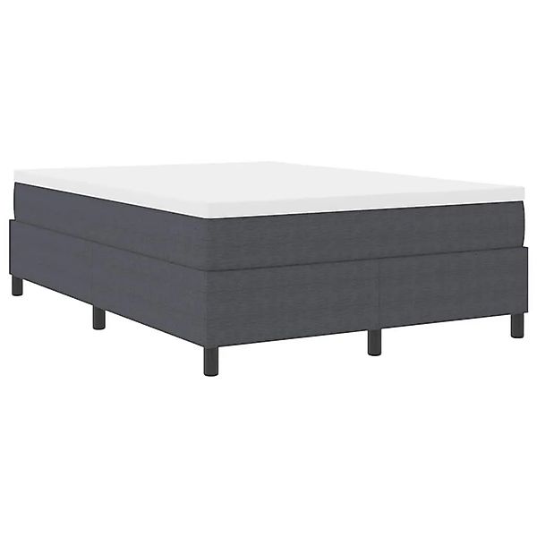 vidaXL Boxspringbett Dunkelgrau und Weiß 203 x 140 x 60 cm Cordstoff 333746 günstig online kaufen