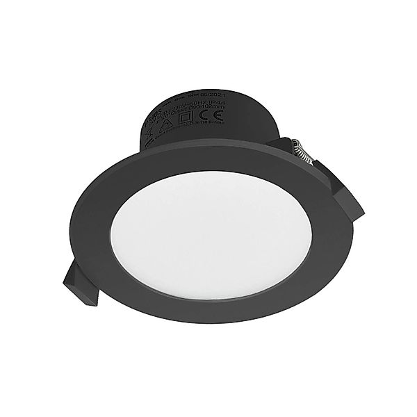 PRIOS LED Rida 10031408 Modern in Schwarz aus Aluminium 1-flammig Badezimme günstig online kaufen