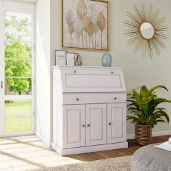 Home affaire Sekretär "Rossi" aus massiver Kiefer, variabel verstellbare Ei günstig online kaufen