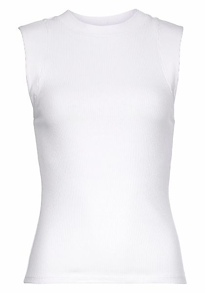 LASCANA Ripptanktop, mit breiten Trägern, figurbetonte Passform günstig online kaufen
