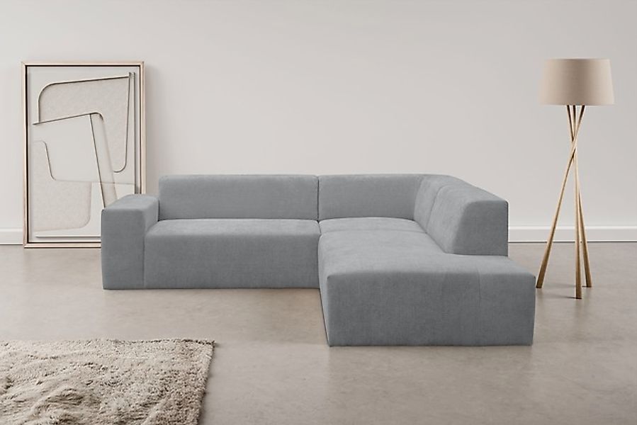 WERK2 Ecksofa »Zeus-M, tolles Sofa mit schönen Details, L-Form« Curvy Trend günstig online kaufen