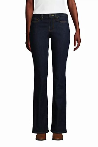Bootcut Öko-Jeans Mid Waist, Damen, Größe: 42 34 Normal, Blau, Elasthan, by günstig online kaufen