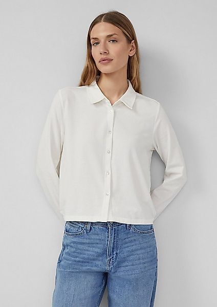 s.Oliver Langarmbluse T-Shirt Verkürzte Jerseybluse mit Elastikbund hinten günstig online kaufen