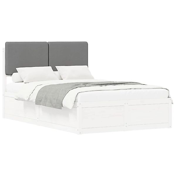 vidaXL Bettgestell mit Gepolstertem Kopfteil Hellgrau 120 x 200 cm 3405531 günstig online kaufen