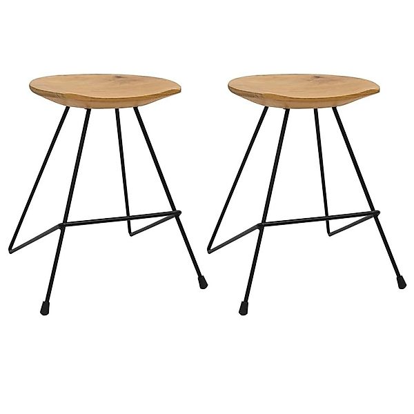 vidaXL Hocker Hocker 2 Stk. Massivholz günstig online kaufen