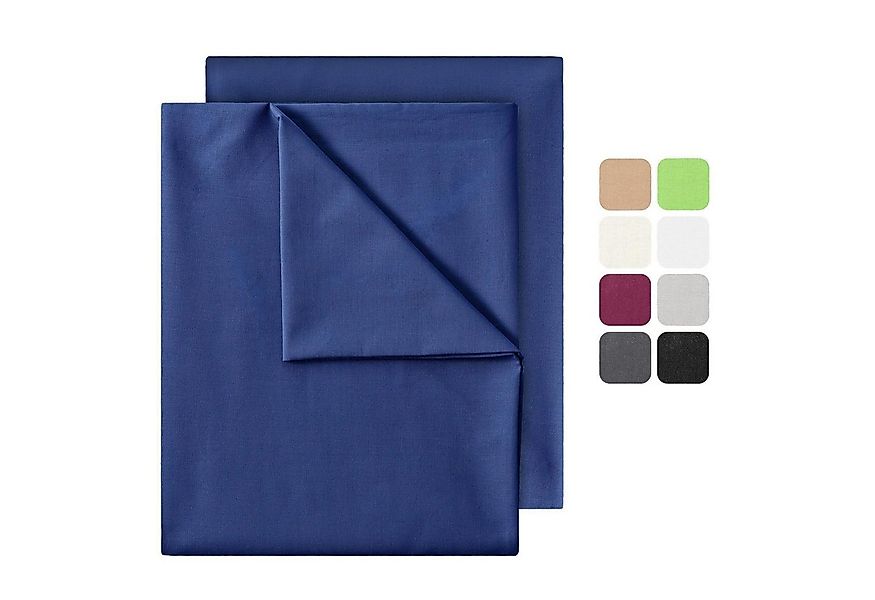 NatureMark Bettlaken 2er-Set klassisches Betttuch Haustuch, 100% Baumwolle, günstig online kaufen