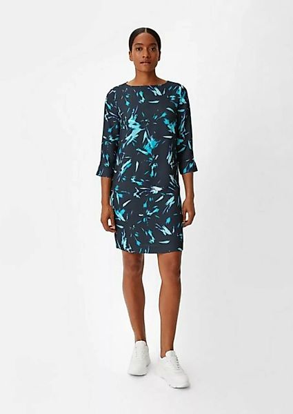 Comma Minikleid Crêpe-Kleid mit 3/4-Ärmeln Ziernaht günstig online kaufen