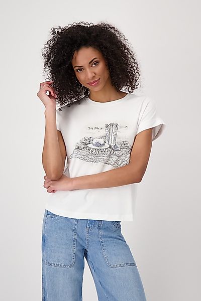 Monari Rundhalsshirt mit Frontprint günstig online kaufen