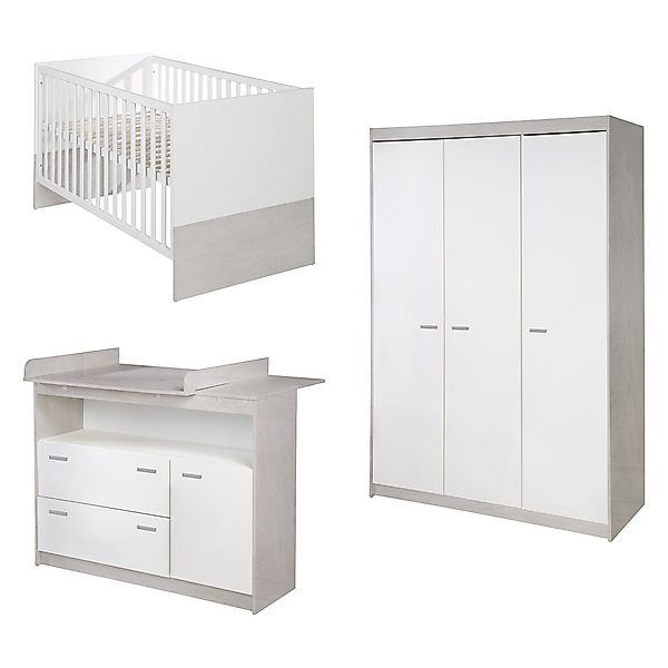 roba® Babyzimmer-Komplettset Julia, Gitterbett, Wickelkommode & günstig online kaufen