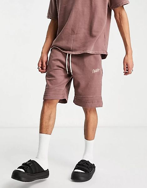 Pull&Bear – Jersey-Shorts in verwaschenem Braun, Kombiteil günstig online kaufen