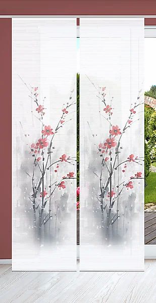 HOME in green Schiebegardine »BELMIRA« Paneelwagen 2 Stk. tlg. SET DIGITALD günstig online kaufen