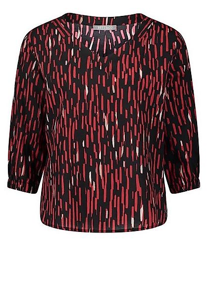 Betty&Co Blusentop Bluse Lang 3/4 Arm, Black/Red günstig online kaufen