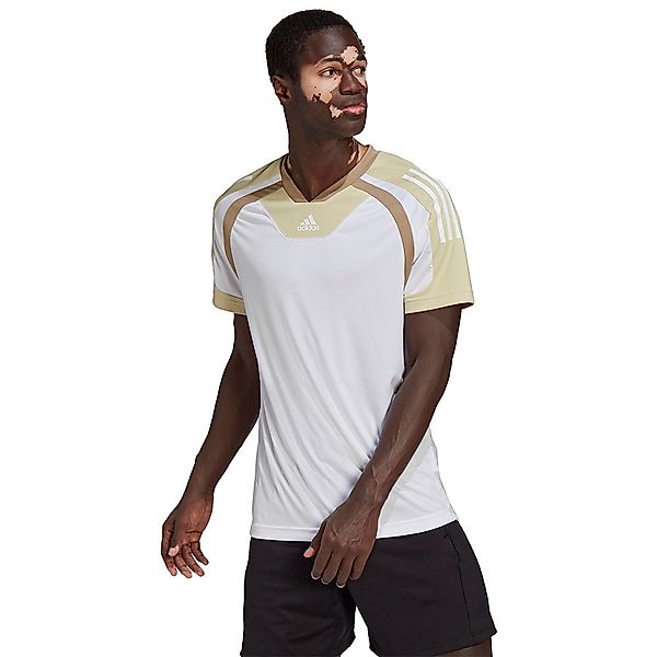 Adidas Training Kurzärmeliges T-shirt S White / Sandy Beige / White günstig online kaufen