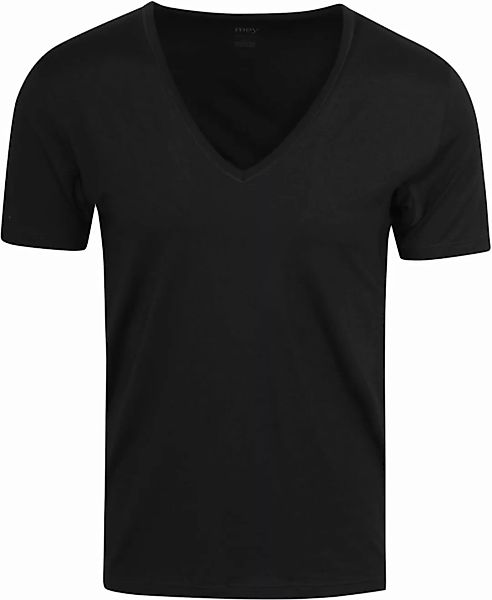 Mey Dry Cotton V-Ausschnitt T-Shirt Schwarz - Größe L günstig online kaufen