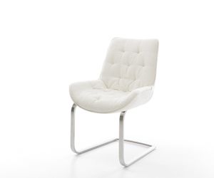 DELIFE Polsterstuhl Taimi-Flex, Freischwinger flach Edelstahl günstig online kaufen