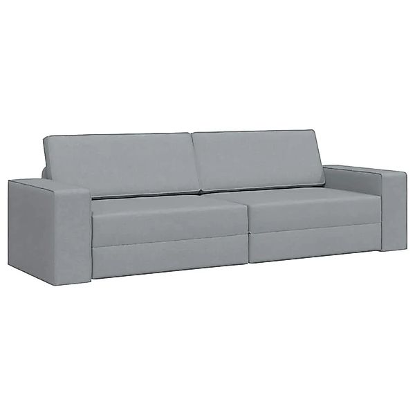 vidaXL Schlafsofa Hellgrau 245 x 78 x 77 cm Stoff 4106715 günstig online kaufen