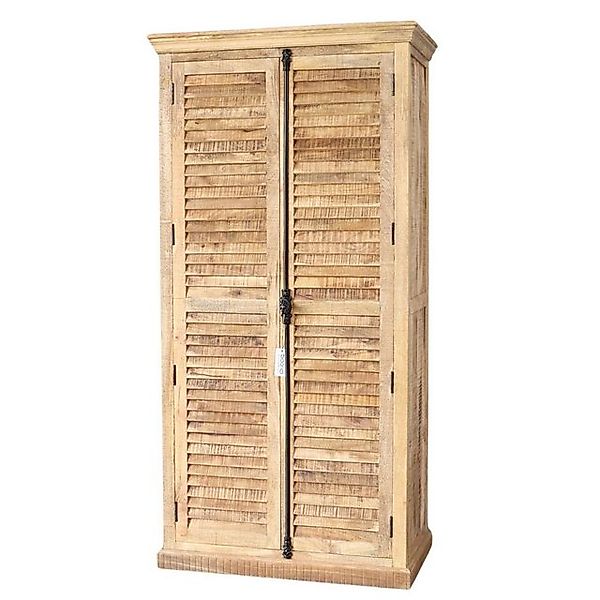 baario Kleiderschrank Kleiderschrank GUER braun 100cm Lamellenschrank Garde günstig online kaufen