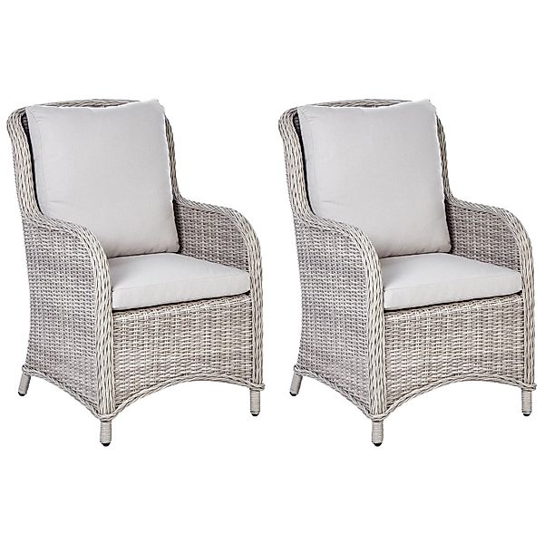 Beliani Gartenstuhl Beige Grau 73x60x96 günstig online kaufen