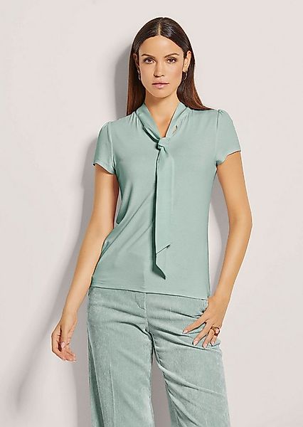 MADELEINE Kurzarmshirt Kurzarmoberteil mit Schluppe Schickes Blusenshirt mi günstig online kaufen