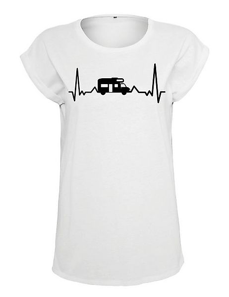 Youth Designz Print-Shirt "Heart Beat Camping" Damen T-Shirt Statement Gesc günstig online kaufen