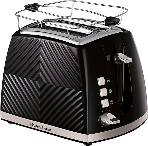 RUSSELL HOBBS Toaster »Groove 26390-56, schwarz, 850 Watt - Brötchenaufsatz günstig online kaufen