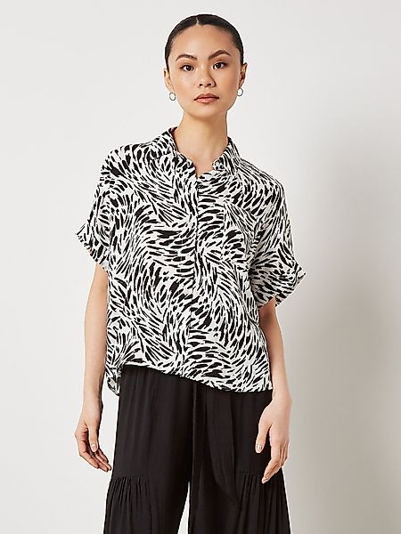 Apricot Klassische Bluse Printed Turn Up günstig online kaufen