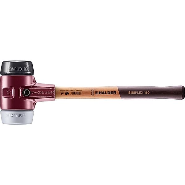 Halder Simplex Schonhammer Ø 80 mm Gummi   TPE-mid Grau mit Tempergussgehäu günstig online kaufen