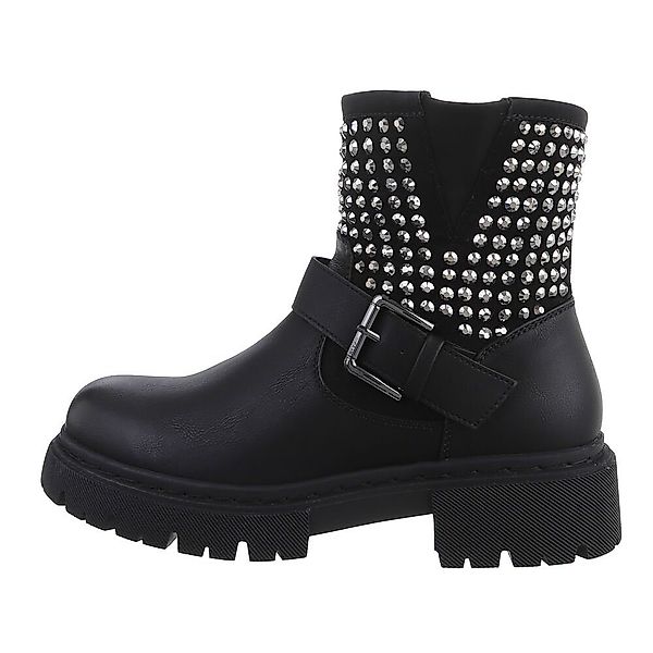 Ital-Design Damen Bikerschuhe Biker Westernstiefelette (81775314) günstig online kaufen