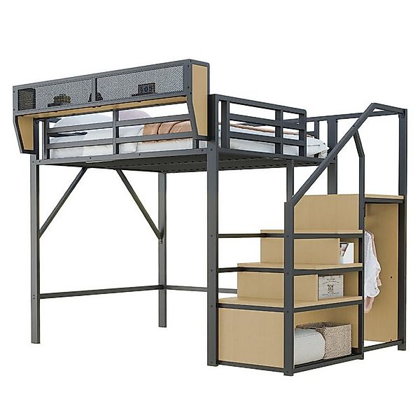 OKWISH Hochbett Jugendbett,Funktionsbett,Einzelbett,Kinderbett (mit Sicherh günstig online kaufen